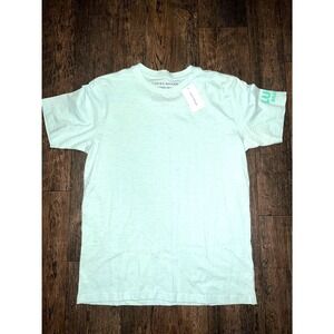 Lucky Brand Graphic T-Shirt XL Extra Large Mint Green Short Sleeve Tee‎